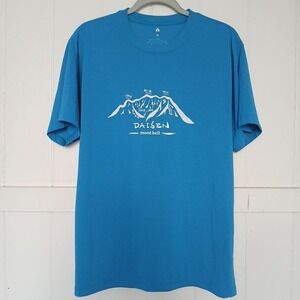 Mont-Bell T-Shirt Mount Daisen Graphic Men's XL Blue Hiking Performance Top SS